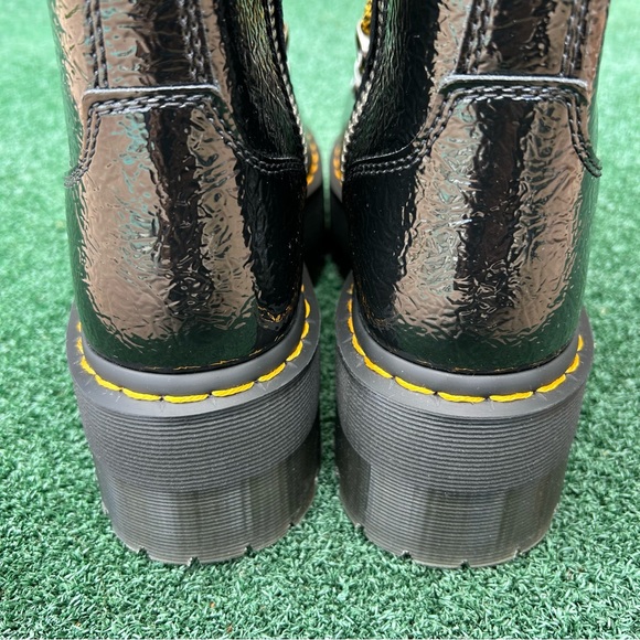 NWT Dr. Martens Ghilana Max Quad Platform Boot Distressed Patent Leather Black 6 - Picture 9 of 16
